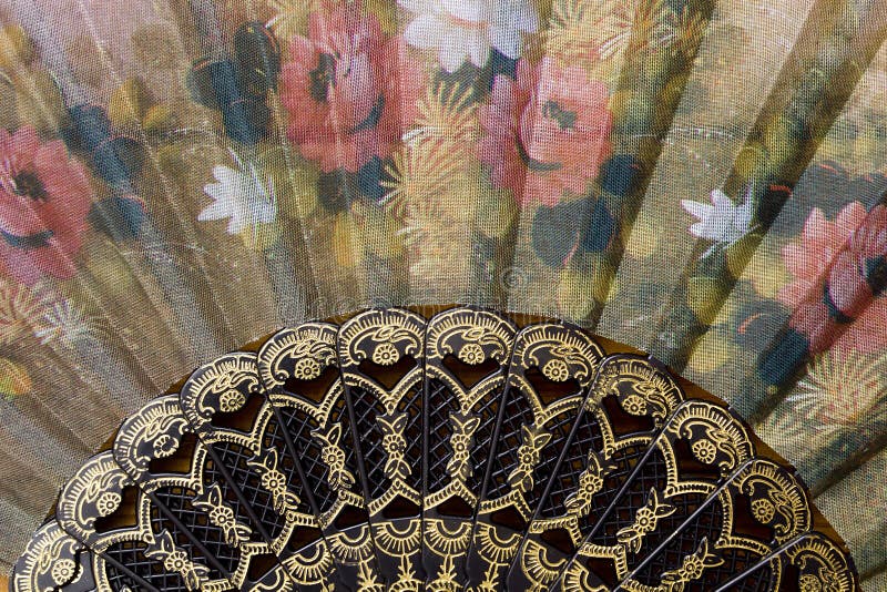 Spanish Fan with Authentic Pattern Stock Image Image of flamenco