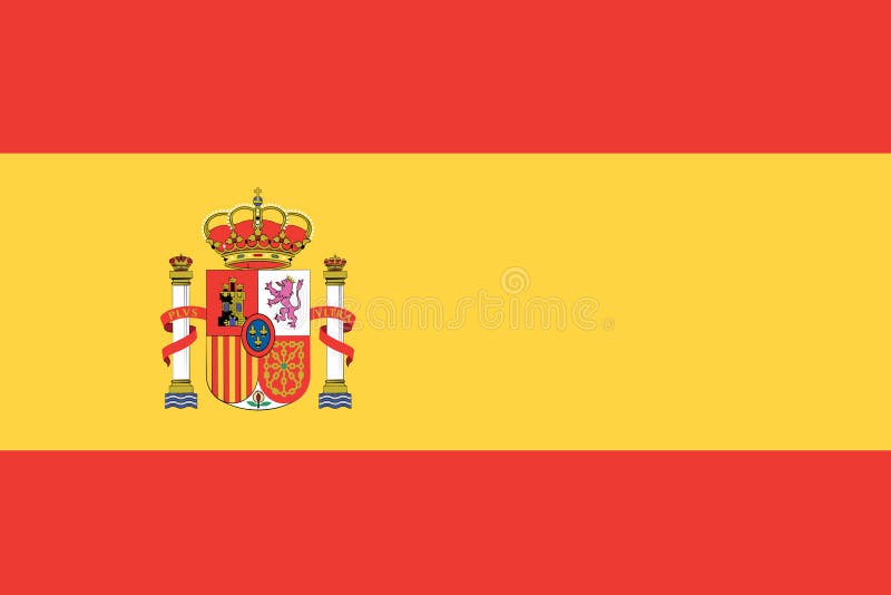 Spanish Flag Flag Of Spain Stock Vector Illustration Of Moving 136931125