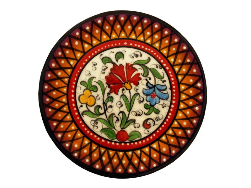 Spanish Hand Painted Plate stock photo. Image of colours 11992974