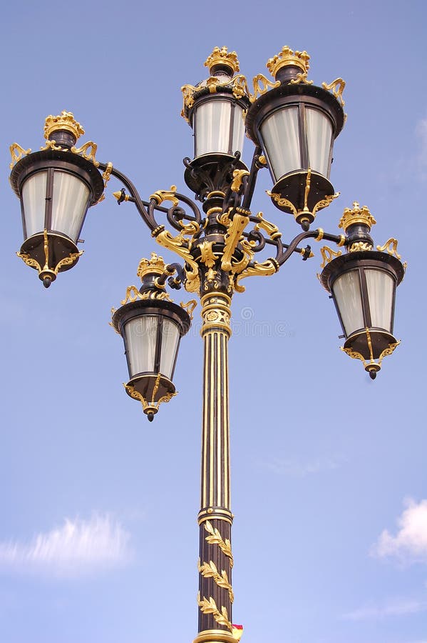 Spanish Lamp Post stock image. Image of lamppost, blue 7911073