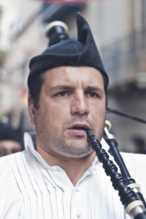 spanish bagpipe player spanish bagpipe player
