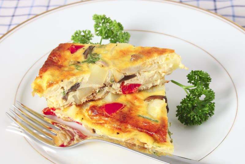 Spanish Omelet in Pan Horizontal Stock Photo Image of patatas, spanish 20245224