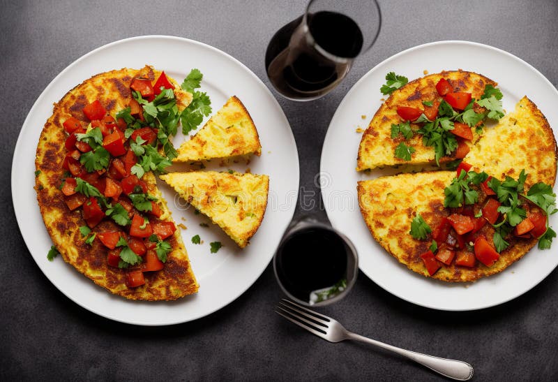 Spanish Omelette with Eggs and Potatoes Stock Photo Image of tasty