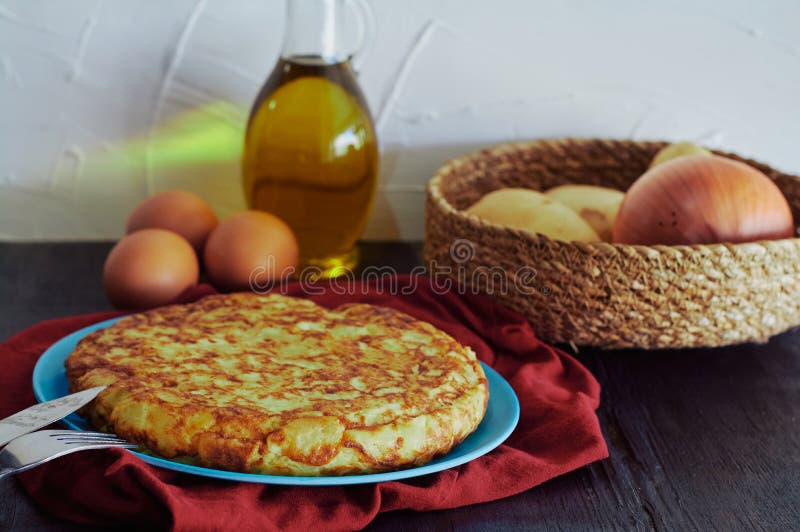 Spanish Omelette with Potato, Egg and Onion, by Olive Oil