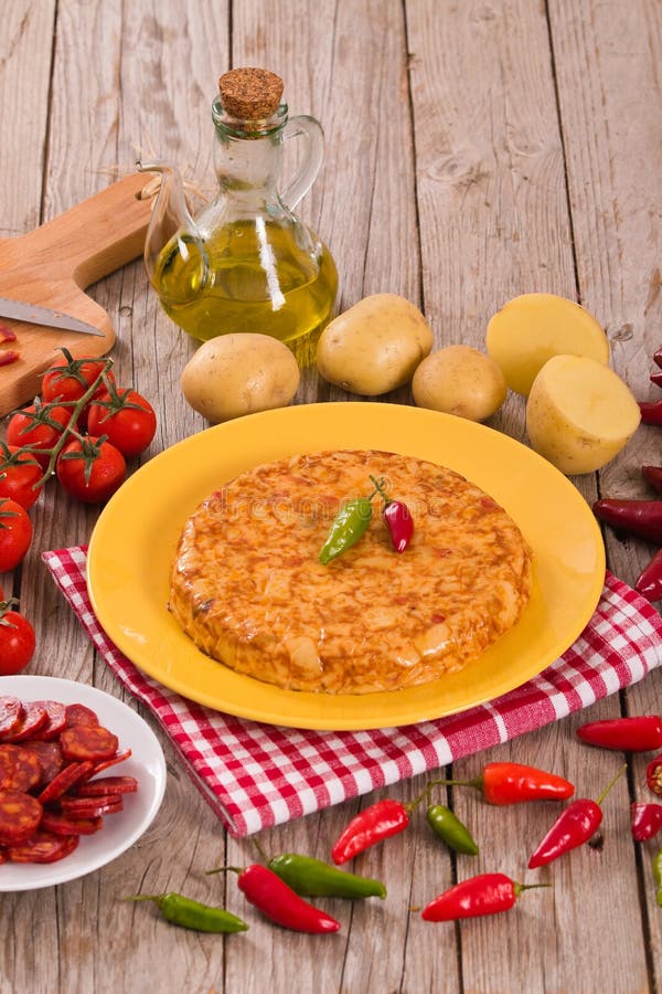 Spanish omelette. stock image. Image of culinary, nutritious 143533849