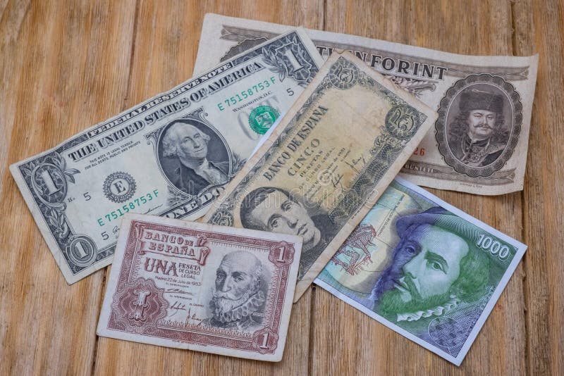 spanish-pesetas-bills-us-dollar-and-hungarian-forint-stock-photo-image-of-ancient-currency