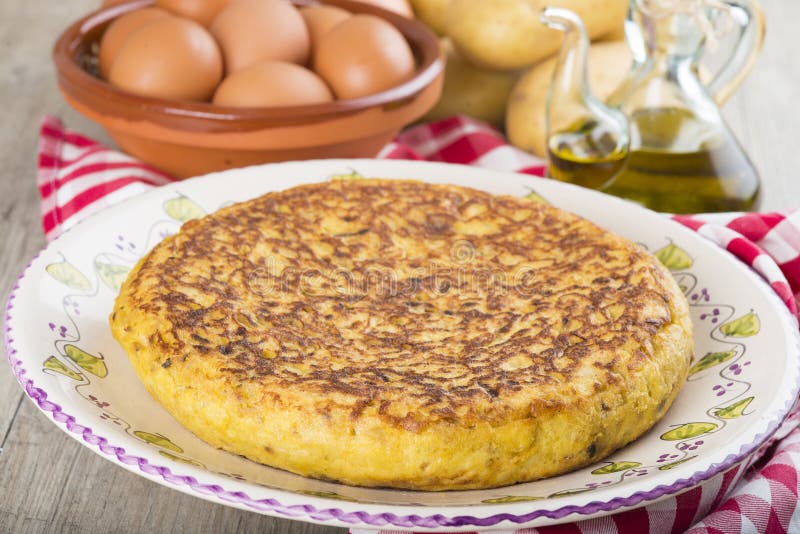 Spanish potatoes omelette stock photo. Image of olive 86171680