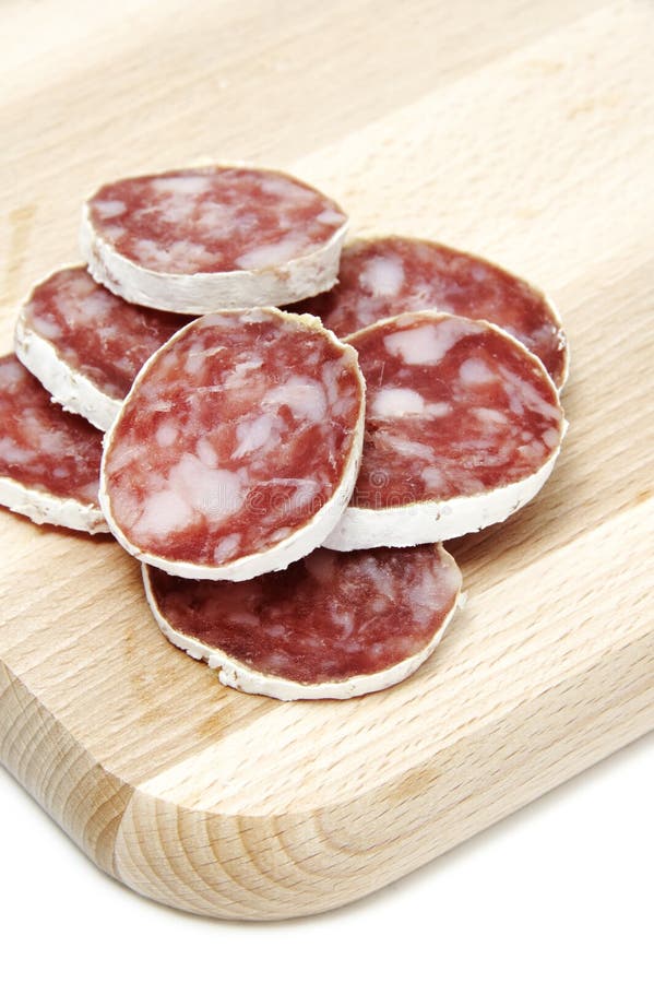 Spanish salami stock image. Image of isolated, breakfast 12625183