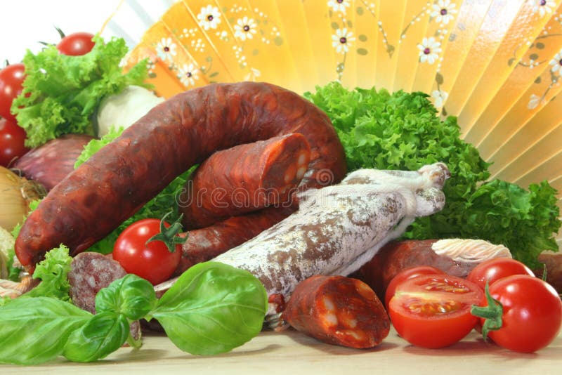 Spanish Salami stock image. Image of meal, delicious 14783375