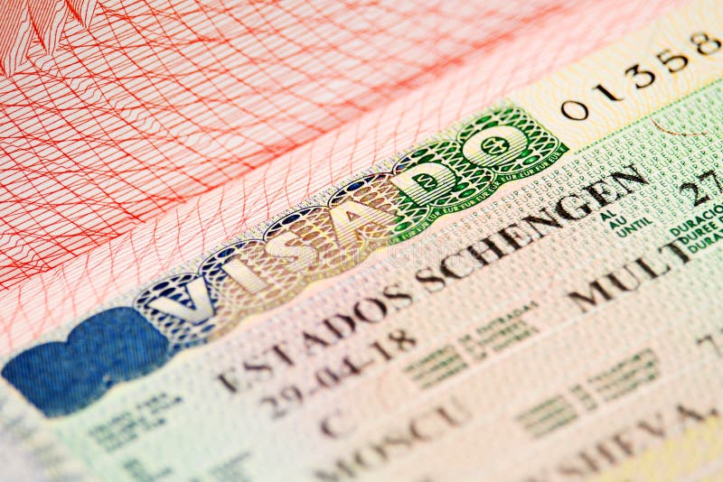 Spanish Schengen Visa in a Passport Stock Photo - Image of control, spain:  133840176