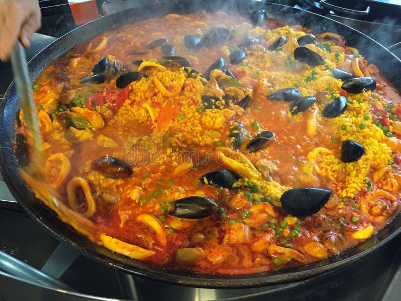 Spanish Seafood Rice stock image. Image of rice, cuisine - 74624199