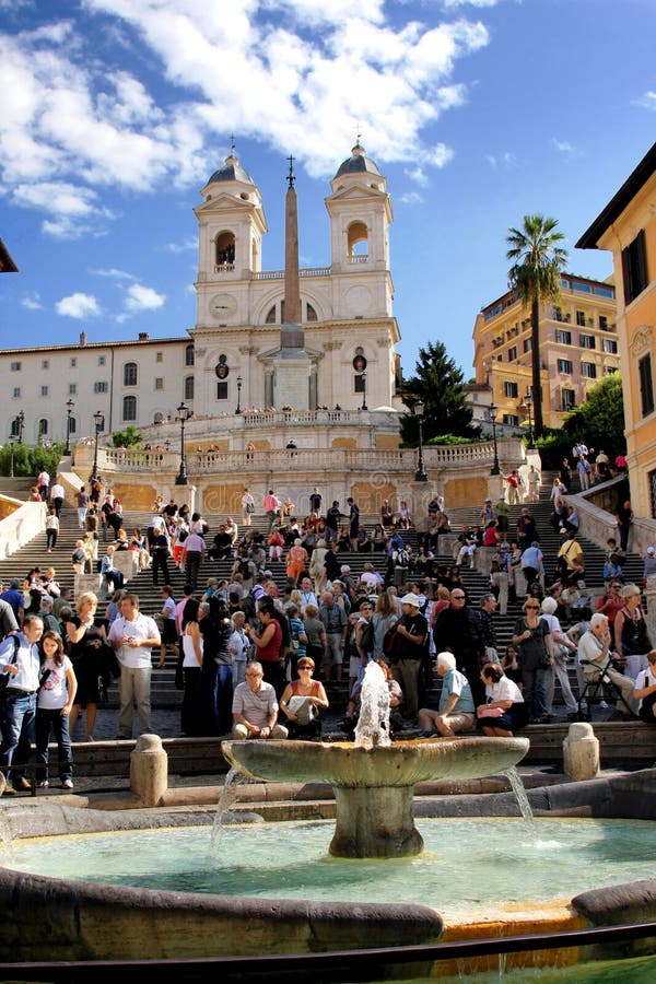 The Spanish square Rome editorial stock photo. Image of ancient 27517173
