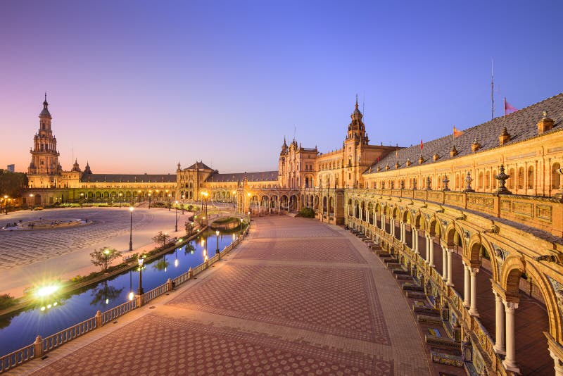 Seville, Spain at Spanish Square (Plaza de Espaï¿½a). Seville, Spain at Spanish Square (Plaza de Espaï¿½a).