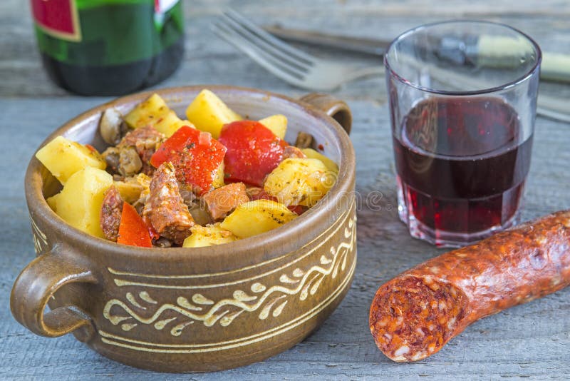 Spanish Stew with Chorizo Sausage Stock Photo Image of typical