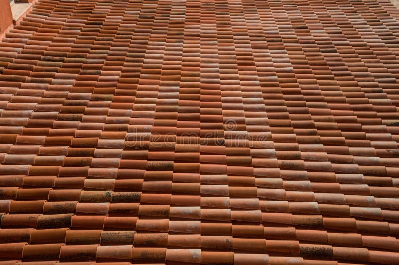 Spanish style tile roof stock photo. Image of housing 82389524
