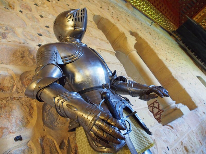 Spanish knight helmet stock image. Image of armory, armour 120907481