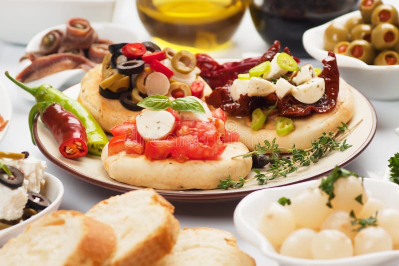 Spanish tapas food stock image. Image of tomato, appetizer - 21212151