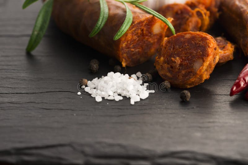 Spanish Traditional Chorizo Sausage Stock Image Image of cuisine