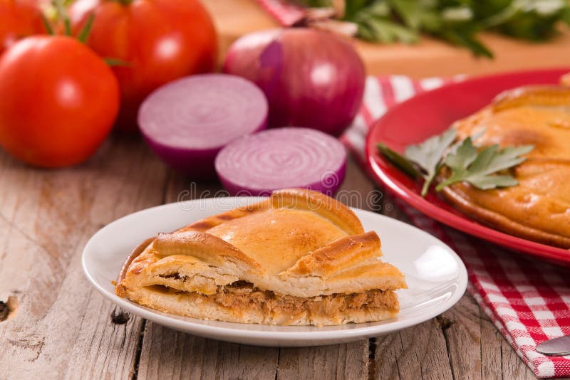 Spanish tuna pie. stock photo. Image of gastronomy, homemade 130813654