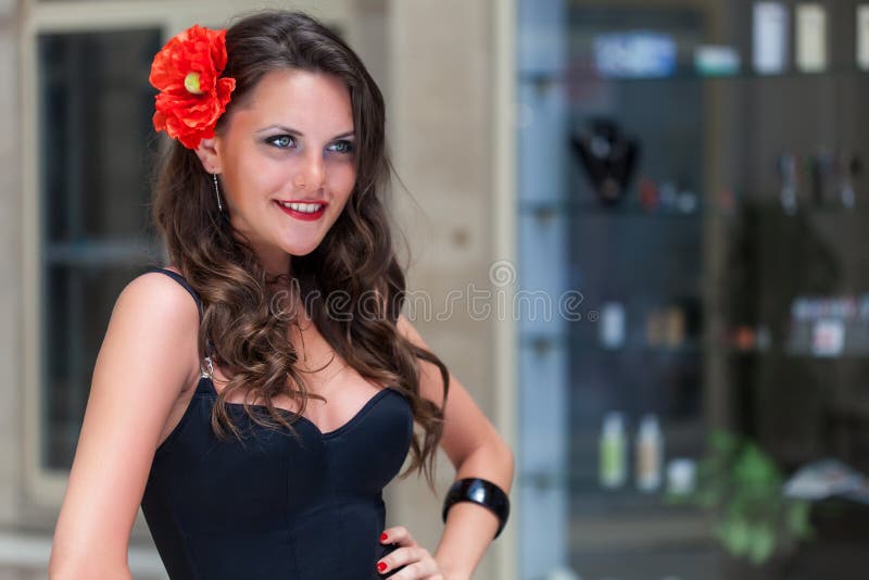 A spanish woman stock photo. Image of summer, ethnic - 43450402