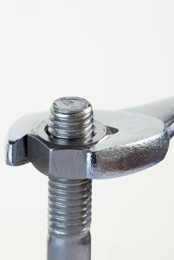 Spanner and Nut royalty free stock image