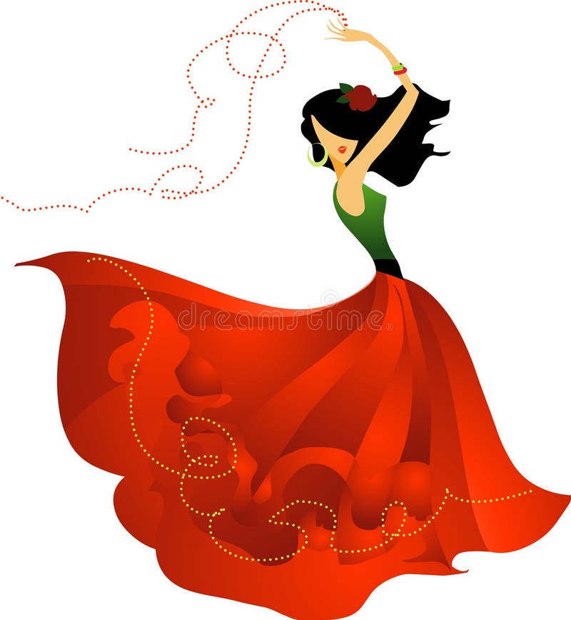 Spansk dansare royaltyfri illustrationer Spansk dansare royaltyfri illustrationer