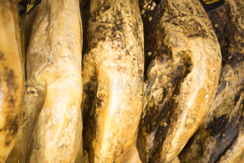Spansk Iberian kurerad skinka royaltyfri fotografi Spansk Iberian kurerad skinka royaltyfri fotografi