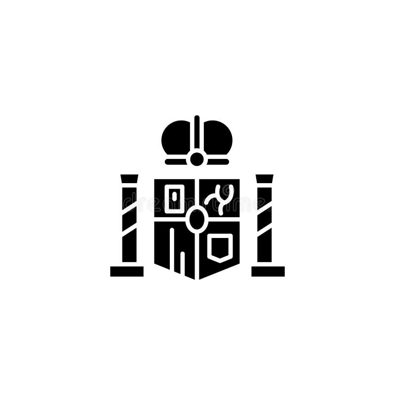 Spanskt för svartsymbol för nationellt emblem begrepp Spanskt för lägenhetvektor för nationellt emblem symbol, tecken, illustrati royaltyfri illustrationer Spanskt för svartsymbol för nationellt emblem begrepp Spanskt för lägenhetvektor för nationellt emblem symbol, tecken, illustrati royaltyfri illustrationer