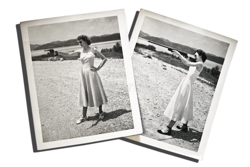 spara le donne dell'annata delle foto immagini stock spara le donne dell'annata delle foto immagini stock