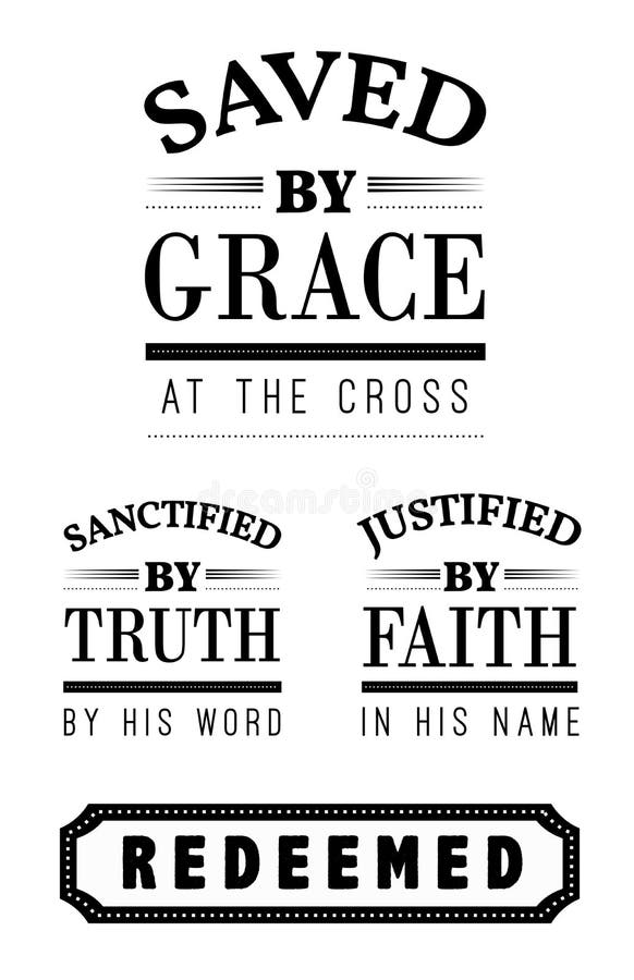 Sparat av den Grace Christian Emblem Lettering samlingen royaltyfri illustrationer Sparat av den Grace Christian Emblem Lettering samlingen royaltyfri illustrationer
