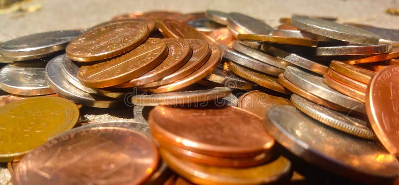 Spare change stock image