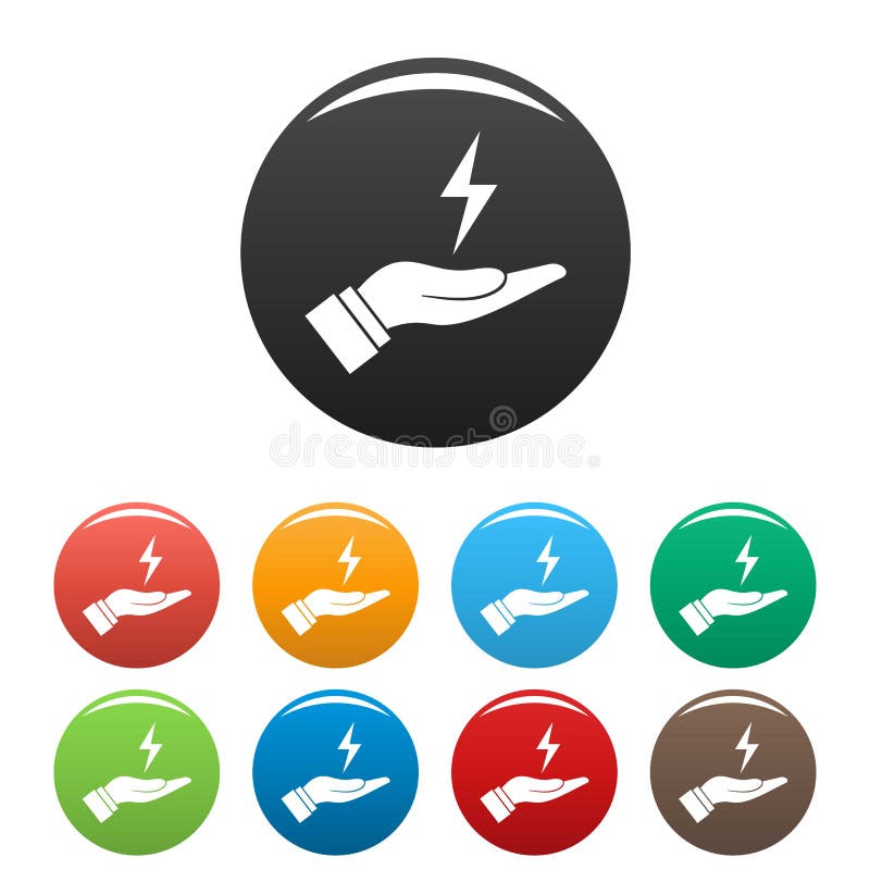 Sparen energiepictogrammen geplaatst kleur vector illustratie Sparen energiepictogrammen geplaatst kleur vector illustratie