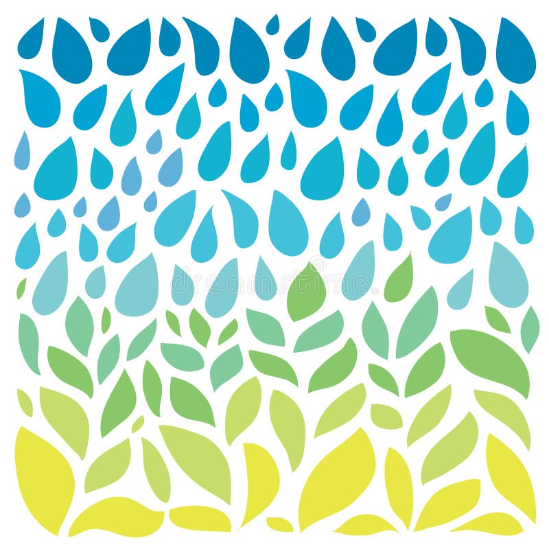 Sparen water - sparen het leven Hand getrokken dalingen en groen stock illustratie Sparen water - sparen het leven Hand getrokken dalingen en groen stock illustratie