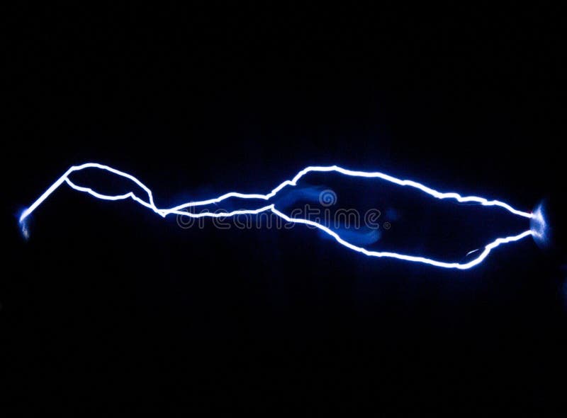 Two of spark electric discharges obtained with the help of an electrophoresis machine royalty free stock image Two of spark electric discharges obtained with the help of an electrophoresis machine royalty free stock image