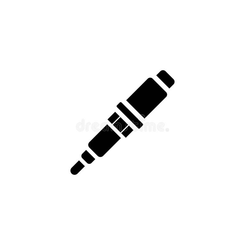 Spark plug vector icon stock illustration