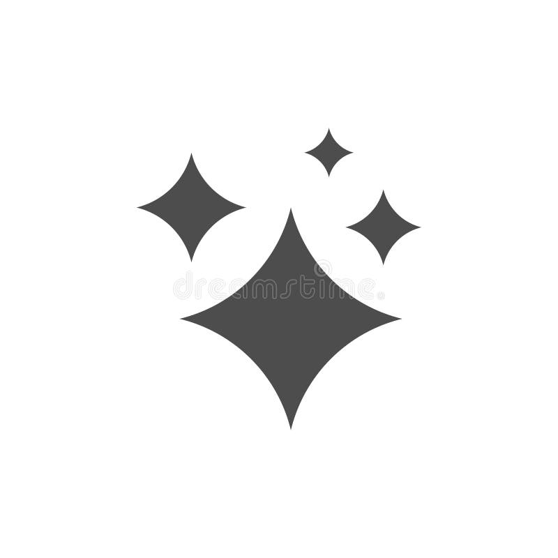 Sparkle, Star Icon. Vector Illustration, Flat Design Stock Illustration