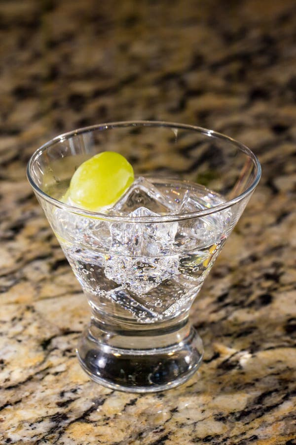 Sparkling Beverage on Ice with Fruit Stock Image Image of glass