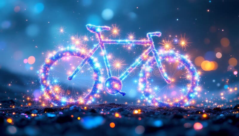 Sparkling Bicycle Dreamscape royalty ilustracja