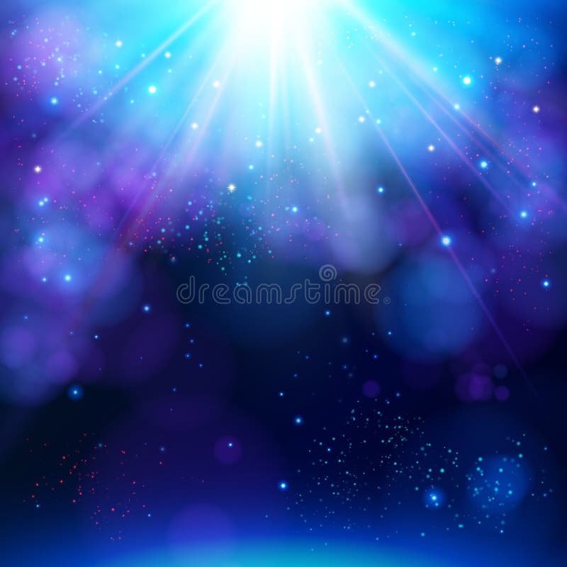 Sparkling blue festive star burst background royalty free illustration