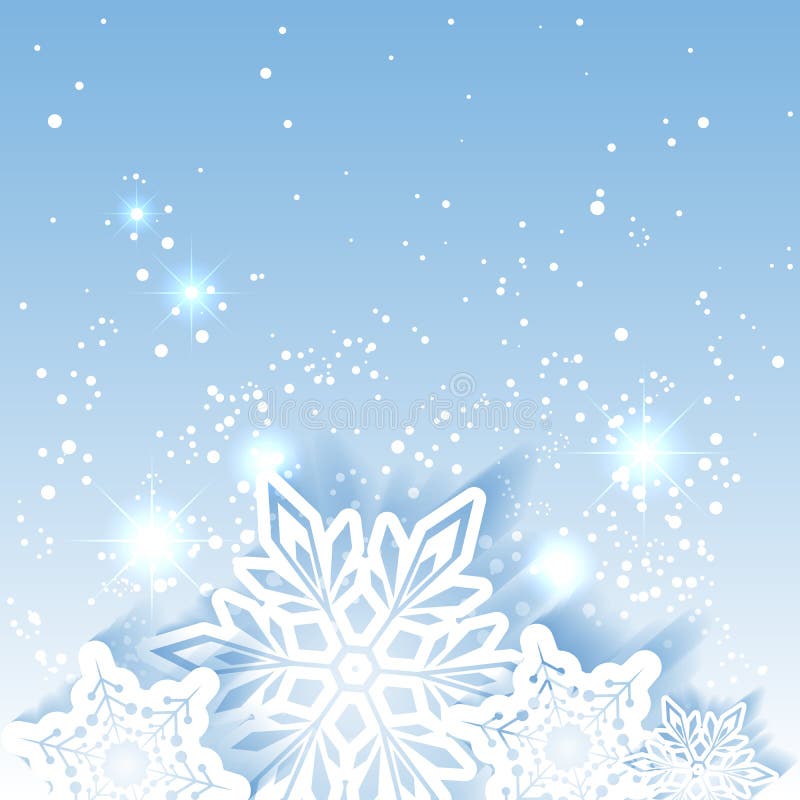 Sparkling Christmas Snowflake Background