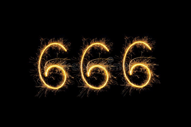 Sparkling digits 666 stock image. Image of sparkling - 60482945