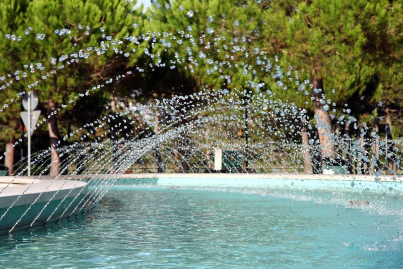 Sparkling Fountain at Cleveland Museum of Art in Ohio Stock Image
