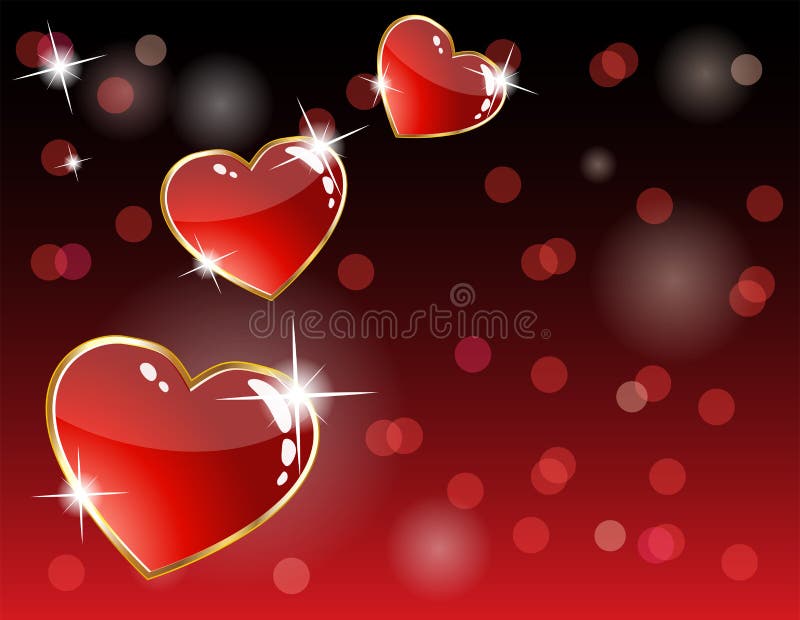 Sparkling heart card stock illustration
