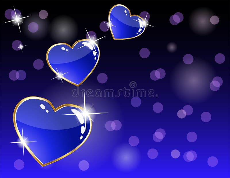 Sparkling heart card stock illustration