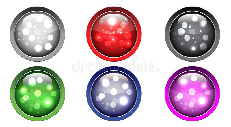 Sparkling Spheres - Buttons royalty free illustration