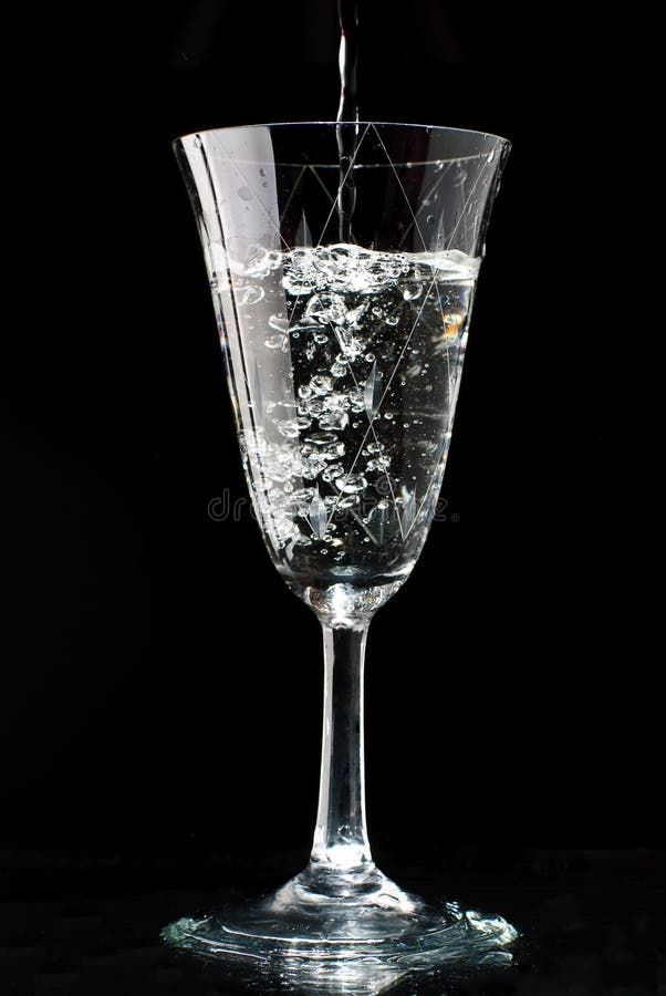 Sparkling wine glass stock photo. Image of drink, reflection 14066806