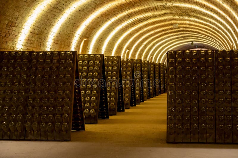 Sparkling Wine Production by Traditional Methods in Underground Cellars