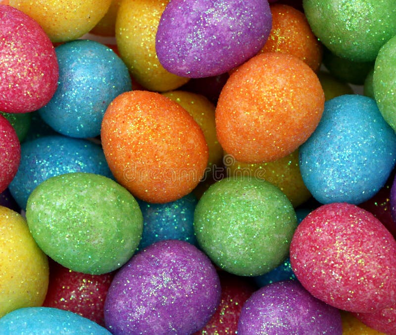 Sparkly Easter Eggs stock image. Image of orange, glitter 50102063