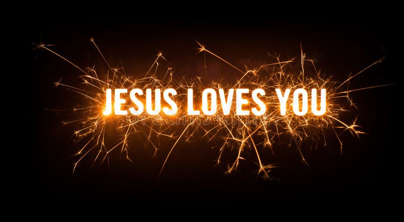 Sparkly glowing title card for Jesus Loves You