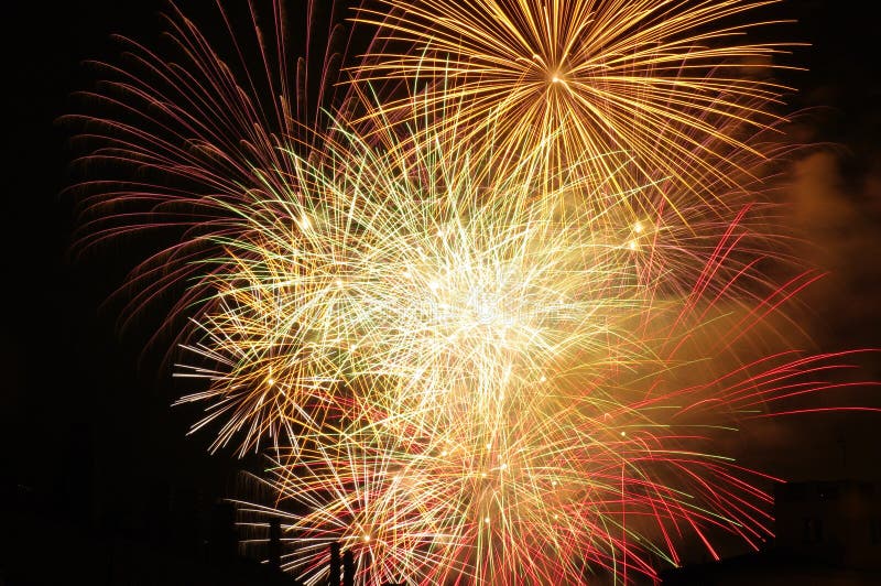 Sparks fireworks display royalty free stock image